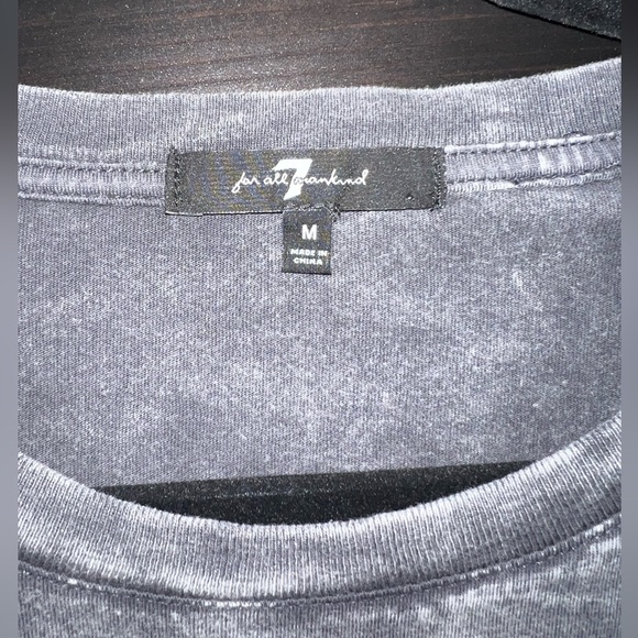7 For All Mankind Cropped T Shirt - Picture 2 of 4
